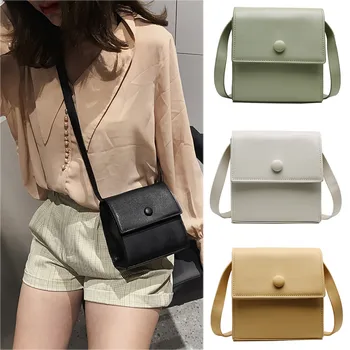 

Crossbody Bags for Women 2019 Women Joker Crossbody Fashion Button One-Shoulder Small Square Bag sac main femme luxury handbags