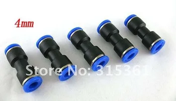 

Free Shipping 100PCS/LOT One Touch Push In Quick Fittings 4mm to 4mm Straight Connectors PU-4