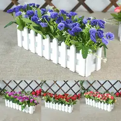 1 букет Искусственный Гвоздика цветок деревянный забор DIY для вечерние сцены и вечеринок праздничный декор яркий цвет полезно