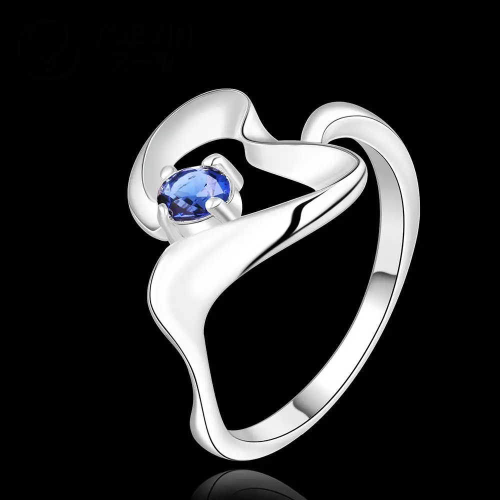 2016 SALE joias silver plated heart lover font b sapphire b font crystal women Jewelry retail