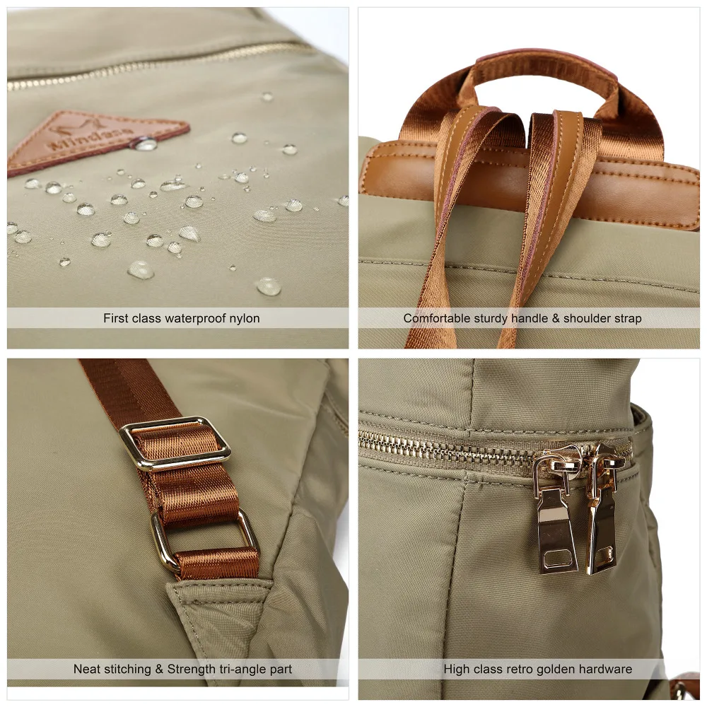 Для женщин s водостойкий нейлон back pack женская наплечная сумка рюкзак легкий дорожный Кошелек Слинг сумки для колледж bookbag