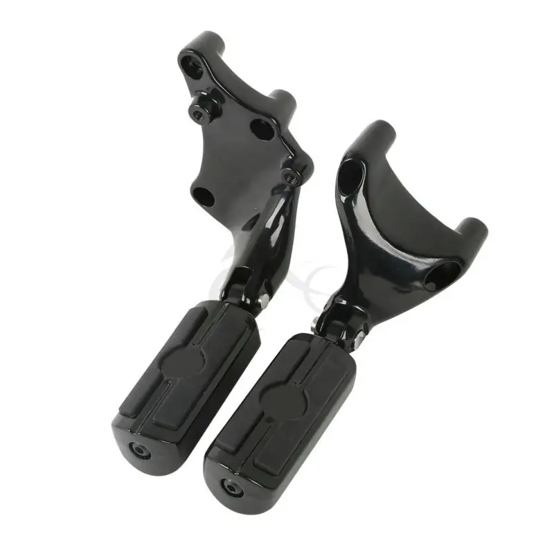 A Pair Foot pegs Footrest & Mount Brackets For Harley 883 1200 XL