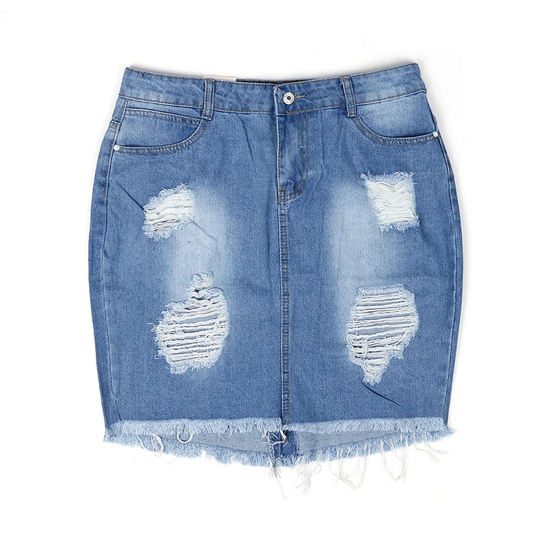 

summer women sexy streetwear high waist short denim skirt female hollow out tassel bodycon split cowgirl mini skirts blue jeans