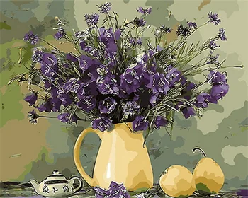 

Frameless painting by numbers paint by number for home decor PBN for living room 4050 pear