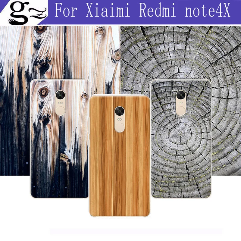 100% оригинал для Xiaomi Redmi note4X мягкий чехол модный дерево полоса серия рисунок