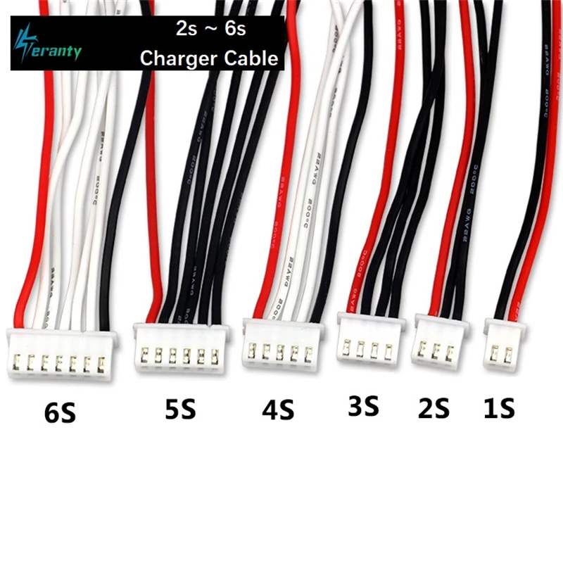 1s 2s 3s 4S 5S 6s 22AWG кабель 10 см(100 мм) RC Lipo зарядное устройство проводка 7,4 В 11,1 В 14,8 в 22,2 в для IMAX B3 B6 зарядное устройство