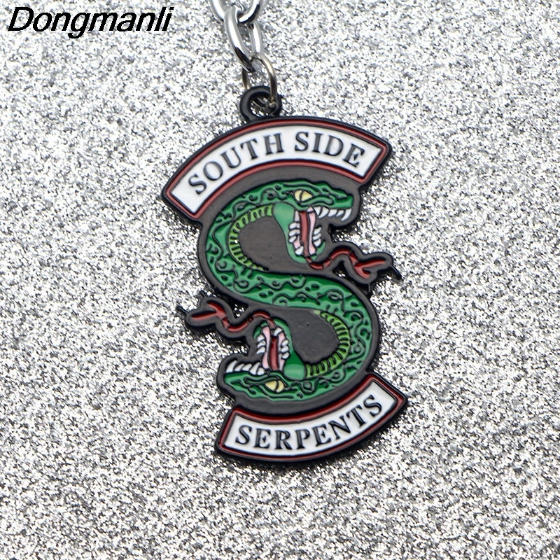 Dongmanli Riverdale Keychains TV Series Southside Serpents Keyring Car Keychain Fashion Alloy Keys Holder M2355 Fashion Jewelry