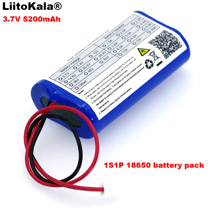 LiitoKala 3 7 В 5200 мАч 18650 литиевый аккумулятор рыболовная Светодиодная лампа Bluetooth