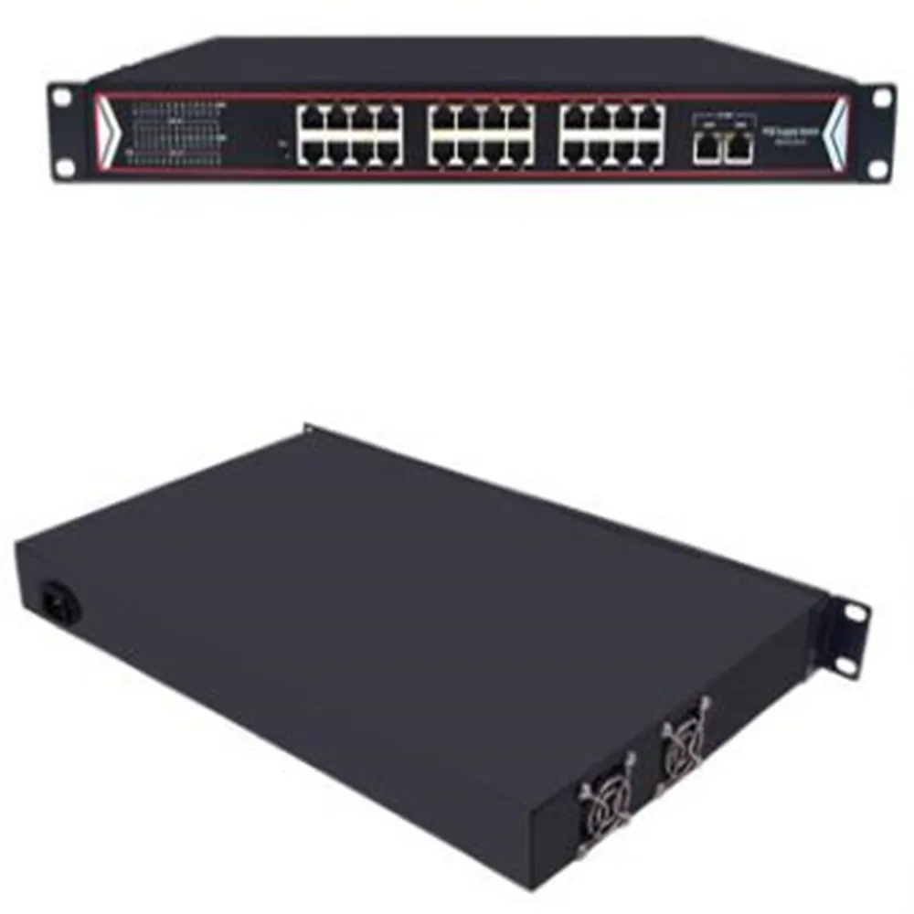 24 гигабитный POE порт s+ 2 гигабитный UP-Link порт PoE сетевой коммутатор концентратор питание по Ethernet PoE питание для системы ip-камеры