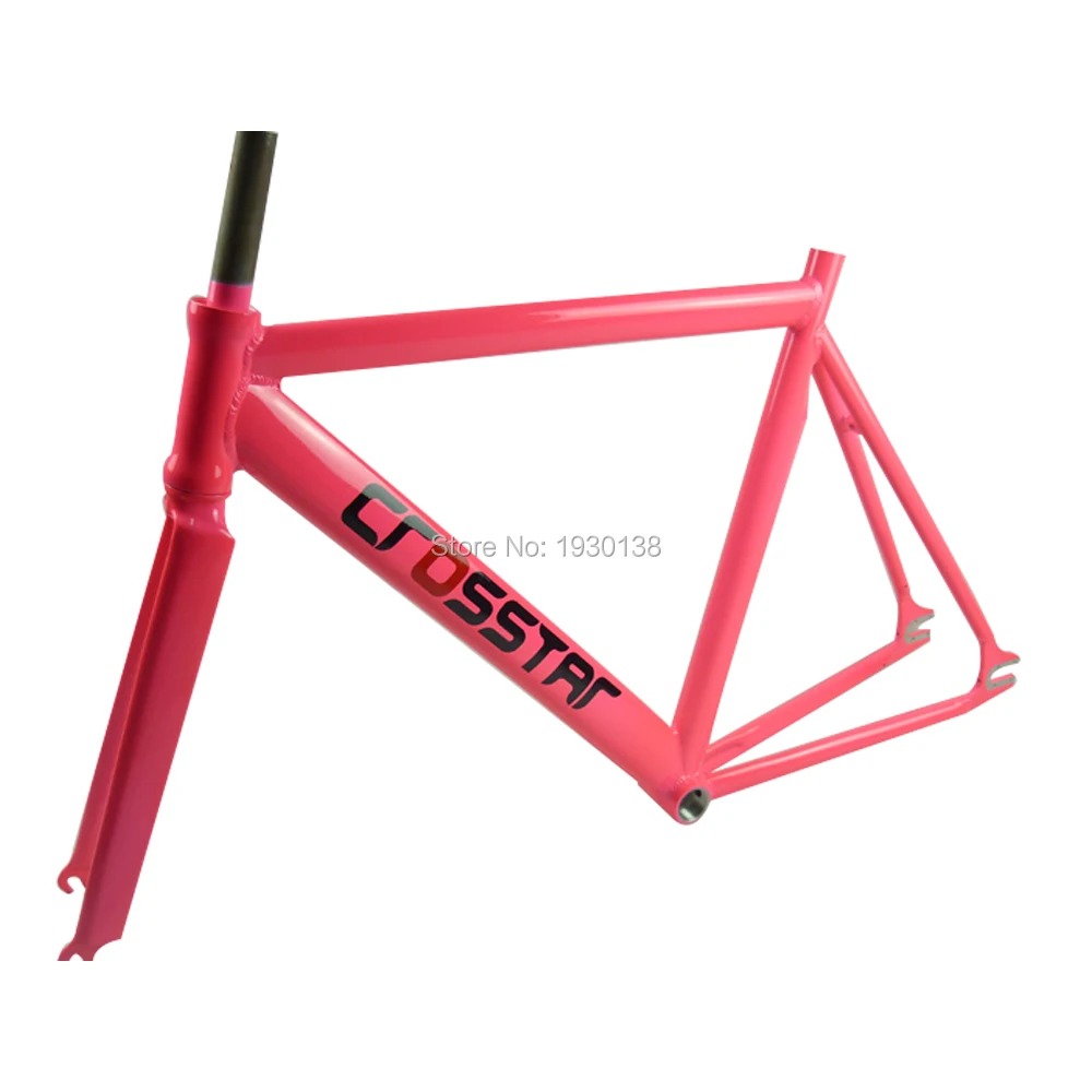 Быстрая, высокое качество, 54 см, 700C, fixie велосипедная Рама, гоночная дорожная дорожка, велосипедная розовая рама для женщин, велосипедная часть