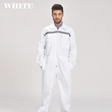 Мужские Белые оранжевые синие Светоотражающие Спецодежда Рабочий комбинезон ремень прыжки высокая видимость рабочая одежда Комбинезоны