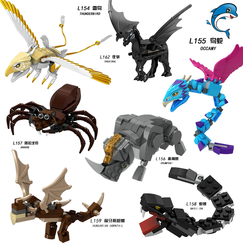 

Harri Movice castle set animal playmobil legoinglys Building Blocks Toys potterings Aragog Bird Erumpent gift for children