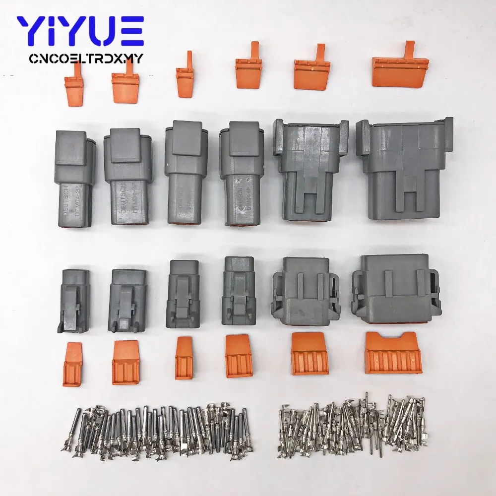 Deutsch DTM детям от 2 до 12 лет P DTM06-2/3/4/6/8/12 S DTM04-2/3/4/6/8/12 P 20-24awg Водонепроницаемый разъем автомобильного герметичный разъем с шпильки