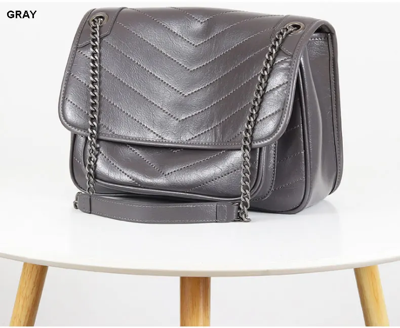 saco de couro vaca moda bolsa de