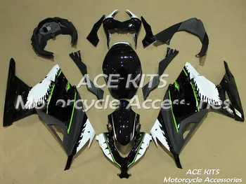 

New ABS motorcycle Fairing For Kawasaki Ninja300 2013-2017 Injection Bodywor astonishing white black +TANK ACE No.823