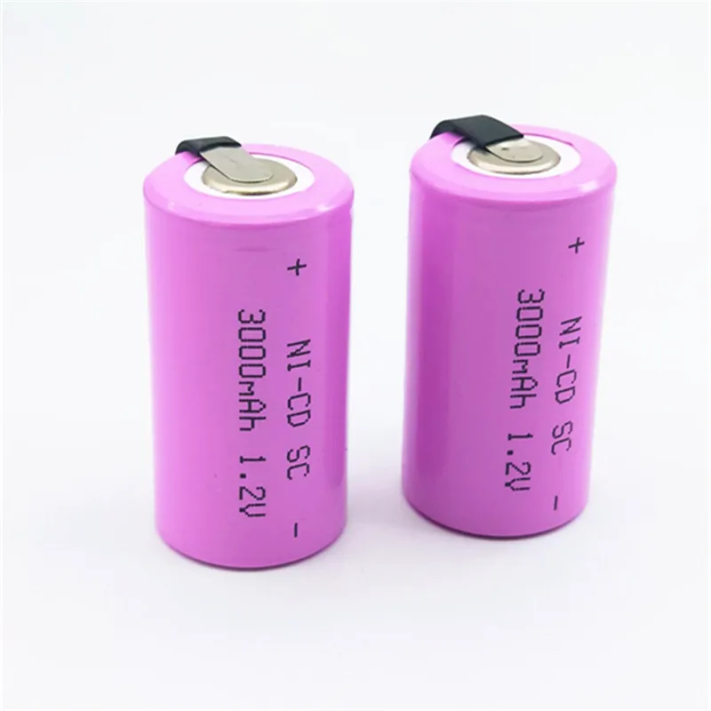 Инструменты батарея 18 шт./лот Sub SC 1,2 V 3000mAh Ni-Cd Ni Cd аккумуляторная батарея батареи Розовый NI-CD цвет батареи