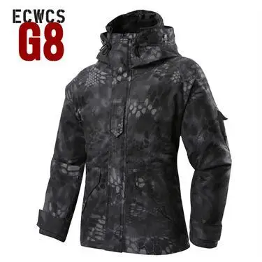 Флисовая M-65 зимняя куртка для охоты G8 ECWCS Softshell, Мужская ветровка с капюшоном Typhon, походная куртка с линнером - Цвет: Typhon