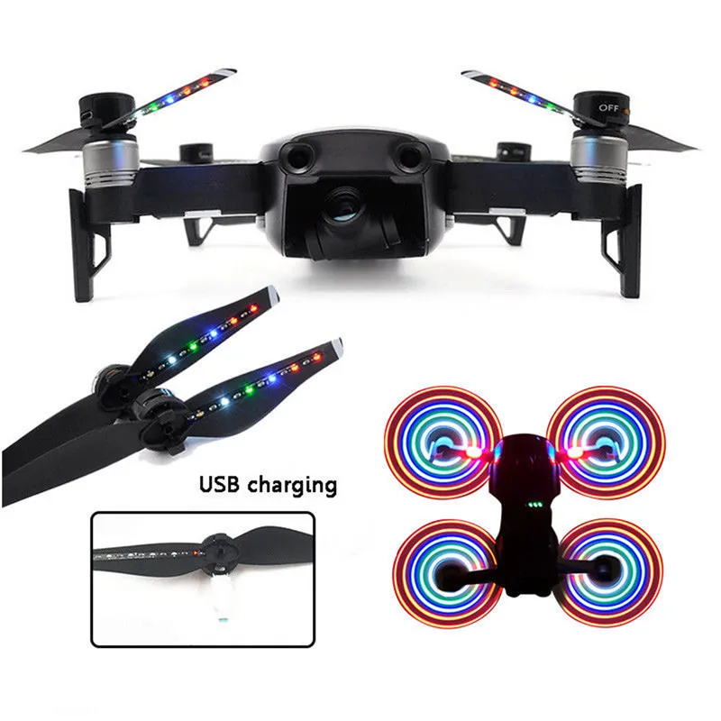 Luxury Offer of  2 Pcs Battery LED Flash Propeller Blades for DJI Mavic Air Drone USB Charging Propeller For DJI Mav