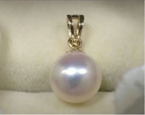 

Free Shipping >>>>> charming10 -11mm AAA south sea round pearl pendant 14k