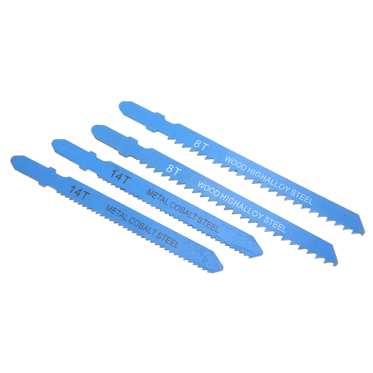14pcs T-handle Curved Saw Blades Assorted Metal Steel T-shank Jigsaw Blade Set Fitting For Plastic Wood Reinforced Tooth