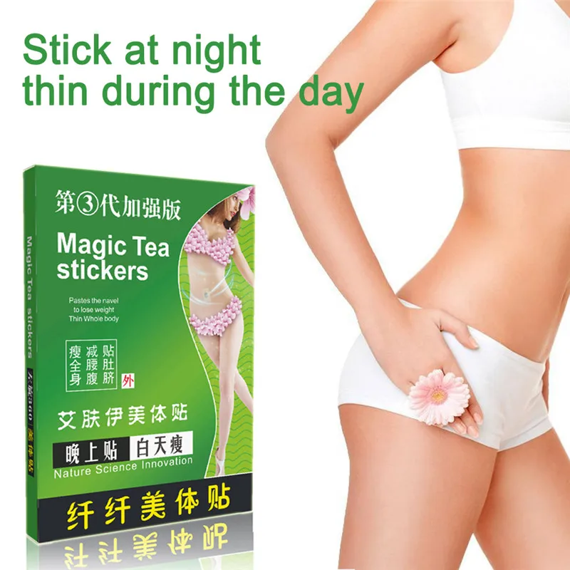 

Magic Sleeping Tea Stickers Fat Burning Stickers Slimming Plaster Perfect Body Forming Paste Skinny Waist Patch for weight loss