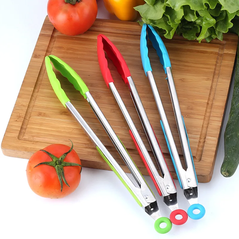 12inch Non-Stick Barbecue Tools Kitchen Bread Cake ClampTongs BBQ Clip Heat Resistant Cook Tong Clamp Tongs | Дом и сад