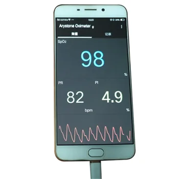 

Veterinary Handheld Pulse Oximeter oximetro for Android phone with OTG function Vet Pulsioximetro monitor USB APP 1 sensor