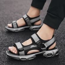 BIGFIRSE/Новинка года; мужские тапочки; легкая дышащая пляжная обувь; Лидер продаж; брендовые Нескользящие туфли на плоской подошве; оригинальные Роскошные уличные летние сандалии