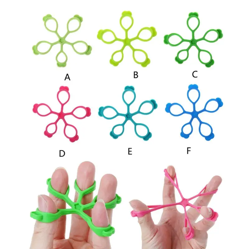 

Finger Gripper Resistance Bands Stretcher Silicone Grip Strength Wrist Trainer
