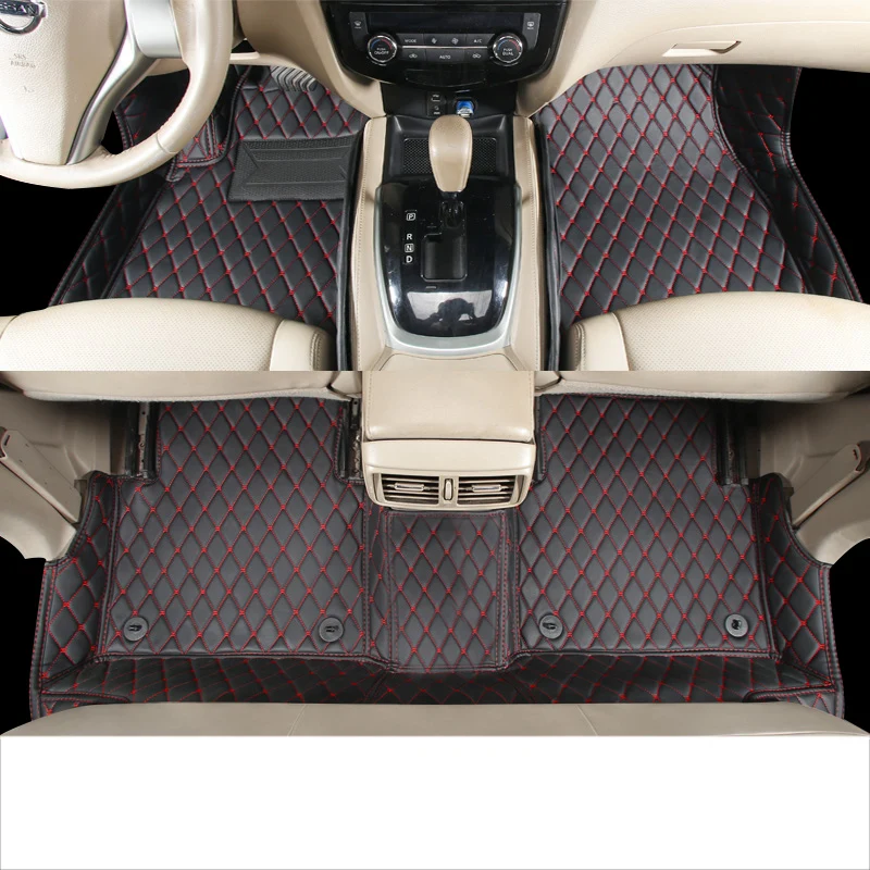 

lsrtw2017 leather car floor mat for nissan x-trail rogue 2000 2001 2002 2003 2004 2005 2006 rug carpet accessories t30 styling