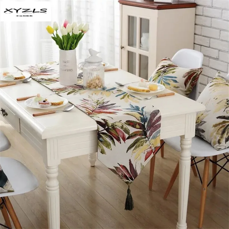 Buy XYZLS American Pastoral Style Table Runner Leaves