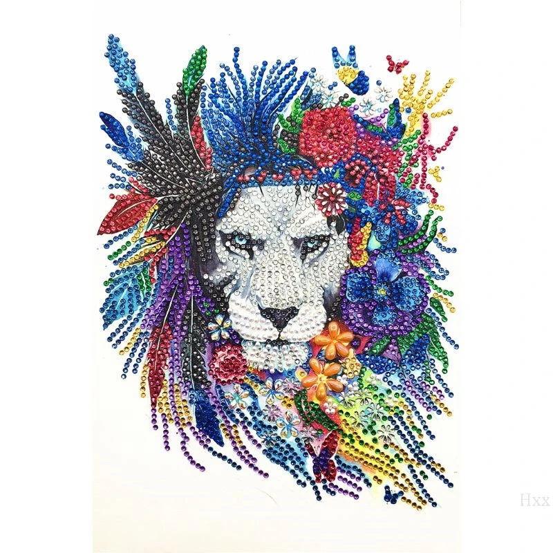 

Lion 5D Special Shaped Diamond Painting Embroidery Needlework Rhinestone Crystal Cross Craft Stitch Kit DIY