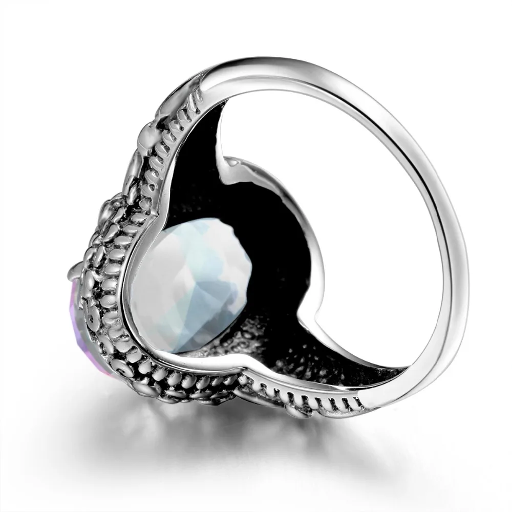 Szjinao Wholesale Victorian Style Restoring Ancient Ways Zircon 9100% 25 Sterling Silver Rings for Women