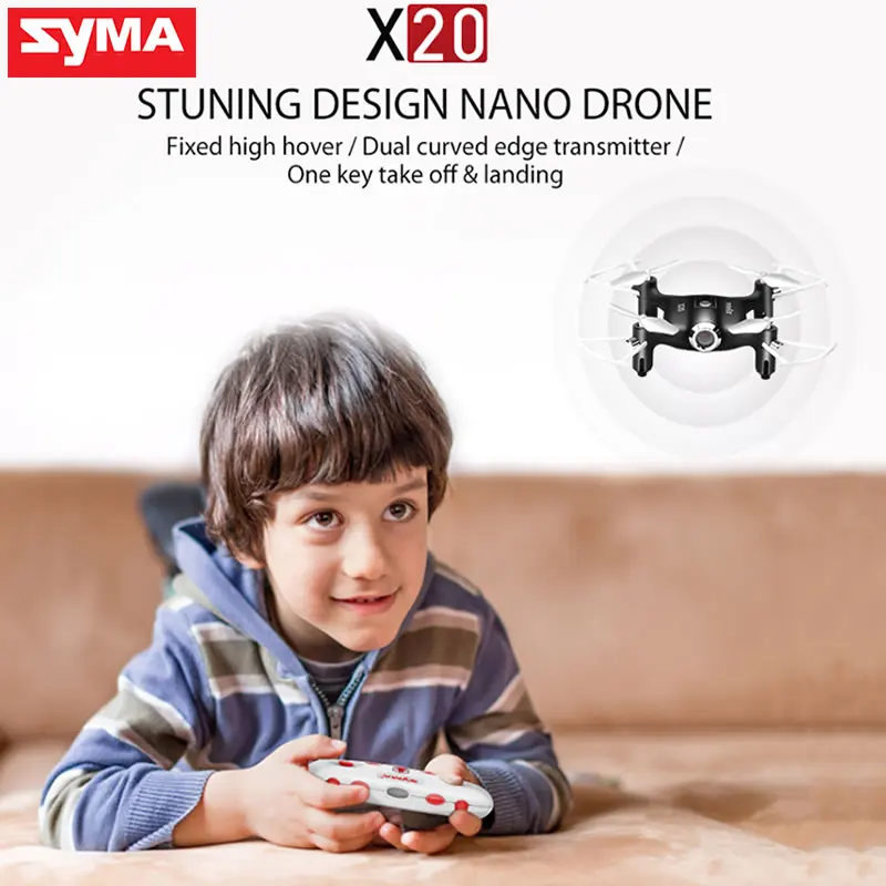 

Mini Drone RC Dron SYMA X20 Quadcopter 2.4G 4CH 6-aixs Gyro RTF with Headless Mode Altitude Hold 3D-flip Latest Aircraft Toys