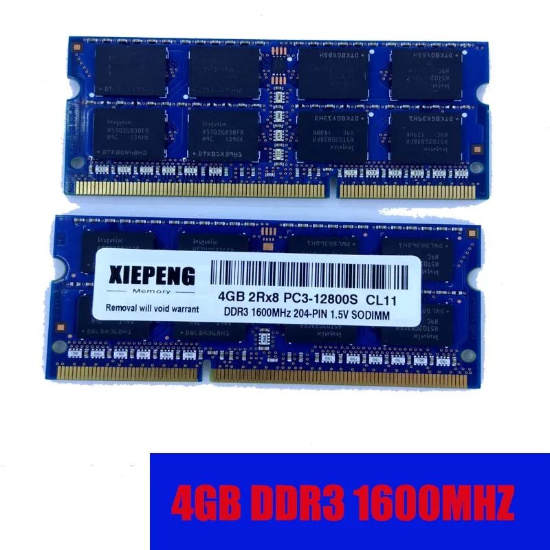 

4GB 2Rx8 PC3-12800S 1600MHz DDR3 4gb 1600 MHz Laptop Memory 4G pc3 12800 Notebook 204-PIN SODIMM RAM