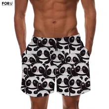 FORUDESIGNS/Детские панды с рисунком, дизайнерские мужские повседневные шорты с подкладкой, быстросохнущие, дышащие, уличная, пляжные шорты