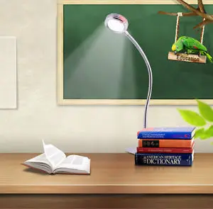 

3W 5W LED Desk Lamp Table Bedside Study Reading Light Clip ON OFF Clamp Bright