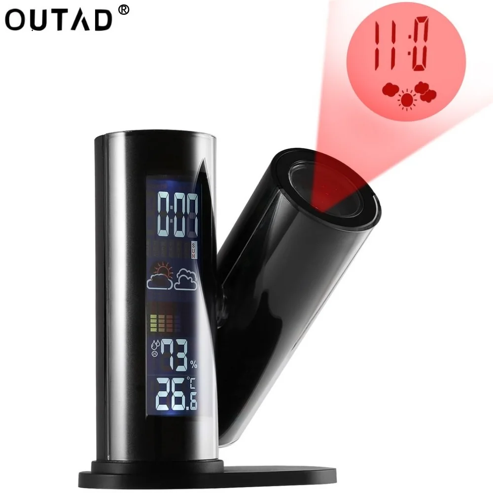 24/12 hour display Virtual projection clock led watch wall desk mini