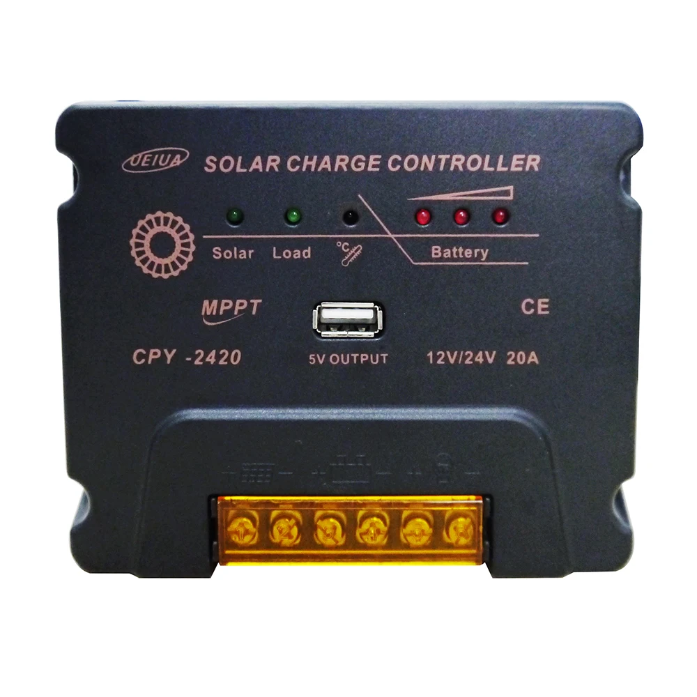 

MAYLAR 20A MPPT Solar Charge Controller 12V 24V Auto Recognition Collector Regulator with 5V 1A Dual Output