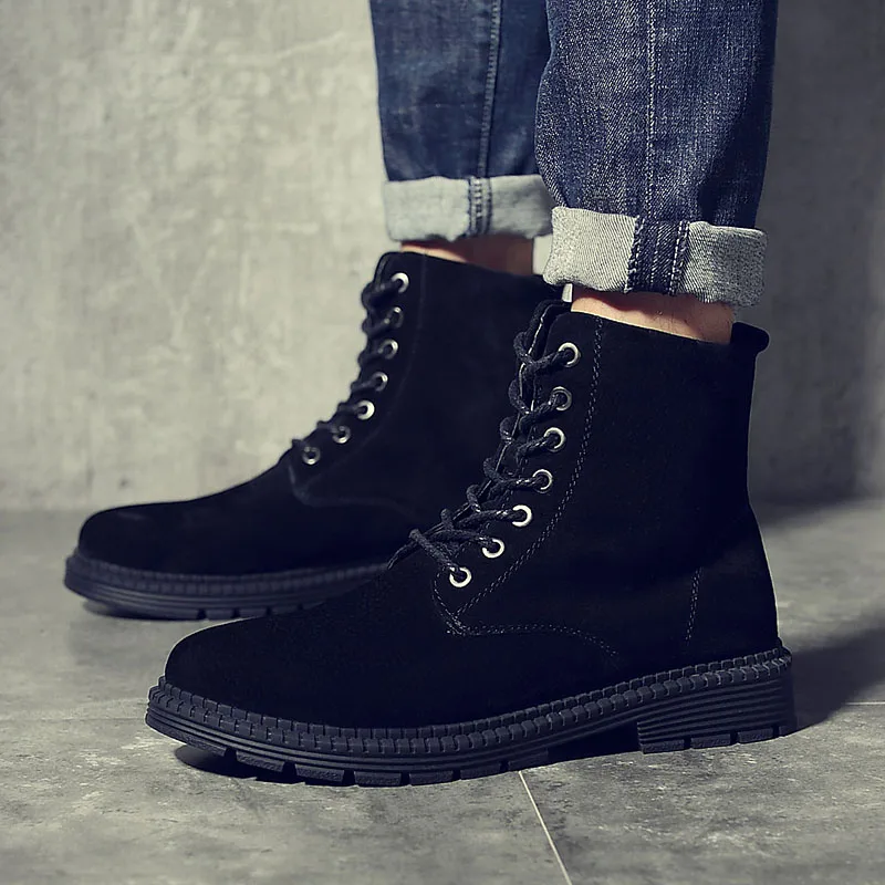 

Winter Boots Men Warm Shoes fashion Mens Luxury Martin Boots outoor Antiskid Work ankle Boot Casual Leather Shoes for men k4