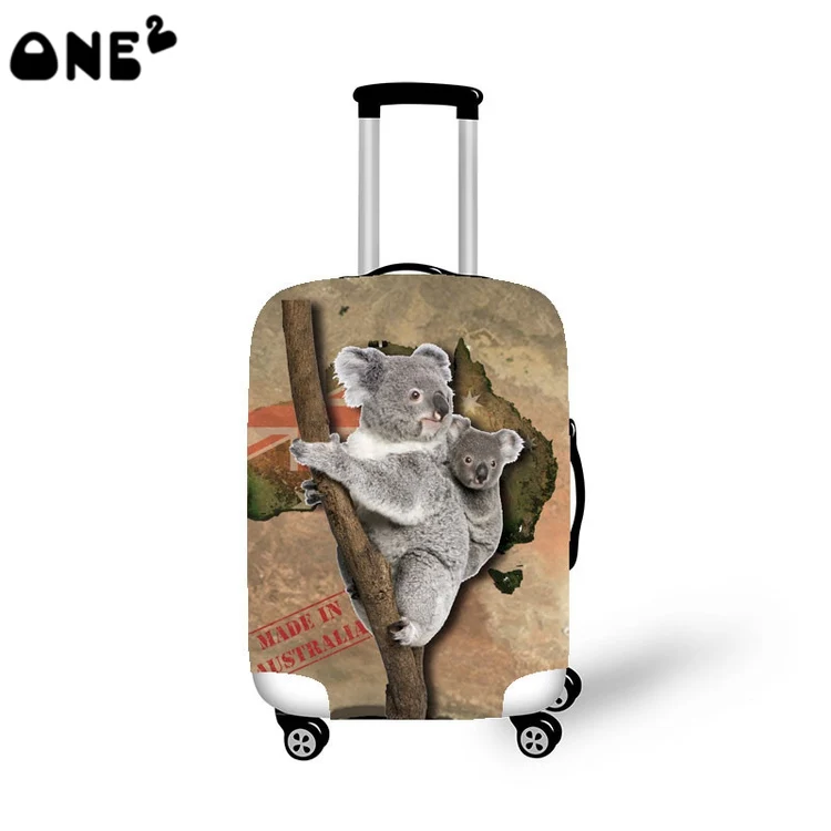 2016 ONE2 Design koala bear picture printing cover apply to 22 24 26 inch suitcase custom