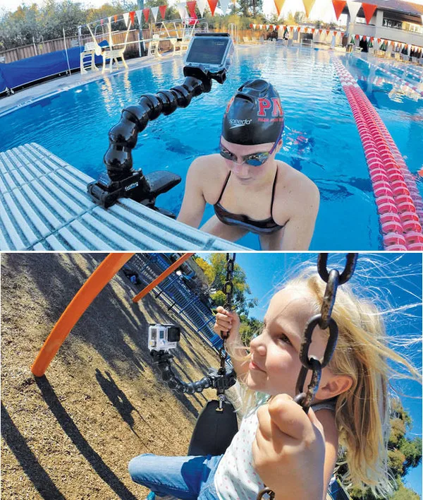 Jaws Flex зажим Крепление клип с 7 секциями Регулируемая шея для Gopro 8 7 6 5 4 Xiaomi Yi 4K SJCAM SJ4000 SJ5000 аксессуары