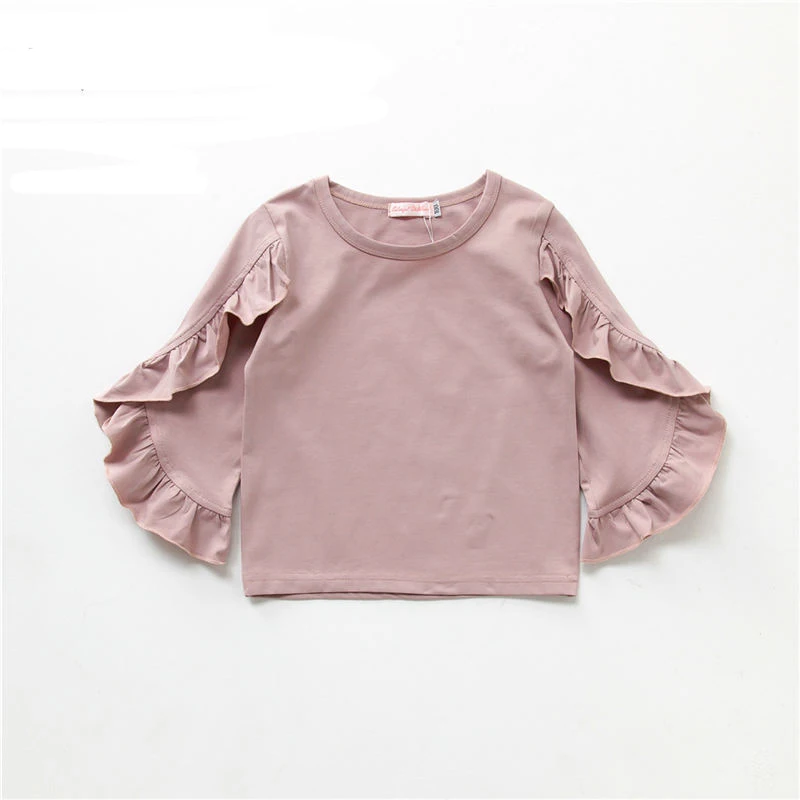

HI&JUBER 2019 New Toddler Infant Children Kids Baby Girls Tops Ruffles Long Sleeves Clothes