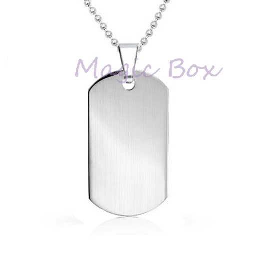 

Stainless Steel dog tag pendant men necklace Brushed pendant