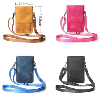 

Lady Shoulder Belt Mobile Phone Leather Case Zipper Card Wallet Pouch For Lenovo P2/K6 Note/A7000 Turbo/Vibe P1 Turbo/K5 Note