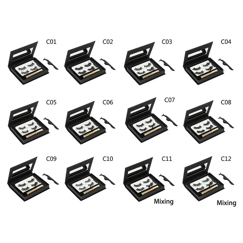 2/3 пары набор магнитных ресниц для наращивания ресниц Магнитная подводка для глаз и магнитные накладные ресницы и Пинцет Набор стойкий макияж для глаз