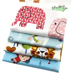 50*145 см мультфильм животных Лоскутная печатная хлопчатобумажная ткань для ткани детский матрас, домашний текстиль для Пошив кукол-Тильд, c1985
