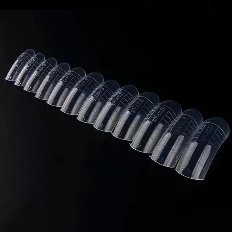Shellhard 120pcs/box Professional Dual System Nail Form 12 Sizes Clear Dual Nail Forms Mold Model False Nail Tips For Nail Tools