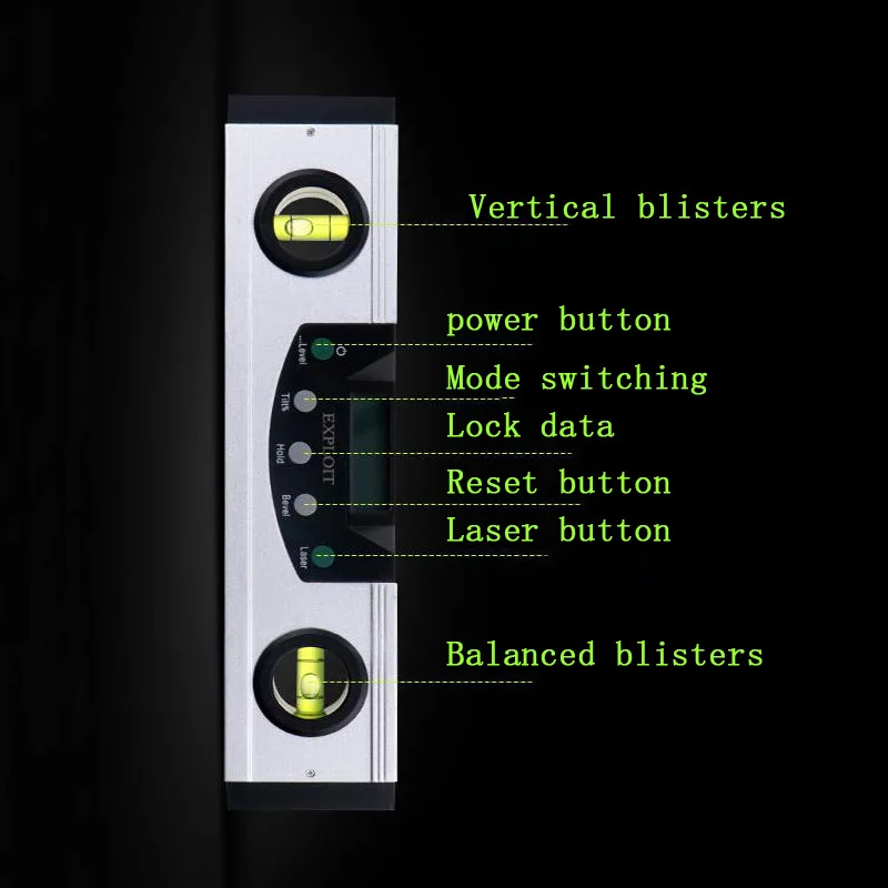 Лазерный цифровой дисплей уровень 6 дюймов цифровой дисплей угол Магнитный Уровень Инклинометр электронный транспортир измерительный инструмент