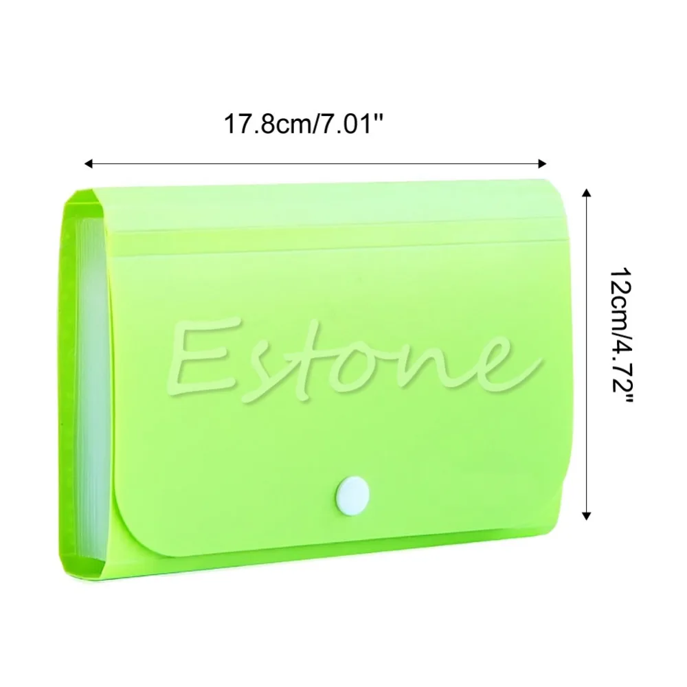 

2019 New Practical Mini Office File Document Bag Pouch Bills Folder Card Holder Fastener